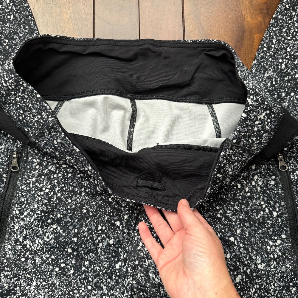 Lululemon Athleta Sequin Black/White Cropped Legging 10 - Picture 8 of 10